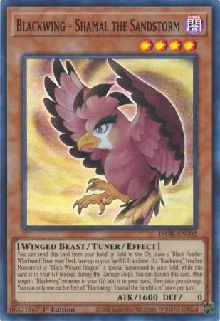 Blackwing - Shamal the Sandstorm - DABL-EN002 - Super Rare 1st Edition Darkwing Blast 1st Edition Singles