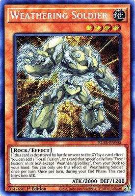 Weathering Soldier - BLAR-EN005 - Secret Rare 1st Edition Battles of Legend: Armageddon 1st Edition Singles