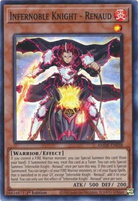 Infernoble Knight - Renaud - AMDE-EN038 - Super Rare 1st Edition Amazing Defenders 1st Edition Singles