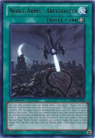 Noble Arms - Arfeudutyr - ABYR-EN086 - Rare 1st Edition Abyss Rising 1st Edition Singles