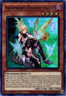 Infernoble Knight Ogier - ROTD-EN013 - Super Rare 1st Edition Rise of the Duelist [ROTD] 1st Edition Singles (espanol)