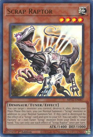 Scrap Raptor - MP22-EN067 - Ultra Rare 1st Edition 2022 Mega-Tin: Pharaoh&#39;s Gods 1st Edition Singles