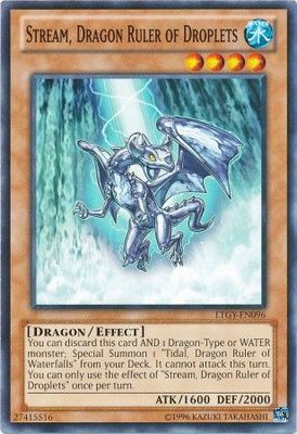 Stream, Dragon Ruler of Droplets - LTGY-EN096 - Common Unlimited Lord of the Tachyon Galaxy Unlimited Singles
