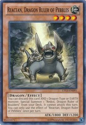 Reactan, Dragon Ruler of Pebbles - LTGY-EN095 - Common Unlimited Lord of the Tachyon Galaxy Unlimited Singles
