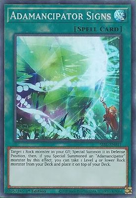 Adamancipator Signs - SESL-EN011 - Super Rare 1st Edition Secret Slayers Singles