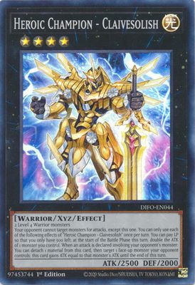 Heroic Champion - Claivesolish - DIFO-EN044 - Super Rare 1st Edition Dimension Force 1st Edition Singles
