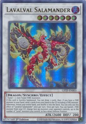 Lavalval Salamander - GFTP-EN003 - Ultra Rare 1st Edition Ghosts From The Past 1st Edition Singles