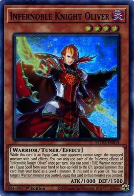 Infernoble Knight Oliver - ROTD-EN014 - Super Rare 1st Edition Rise of the Duelist [ROTD] 1st Edition Singles