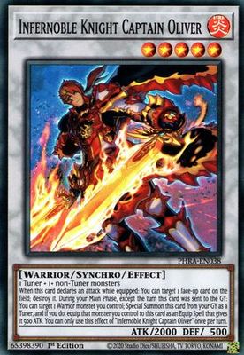 Infernoble Knight Captain Oliver - PHRA-EN038 - Super Rare 1st Edition Phantom Rage 1st Edition Singles [PHRA]