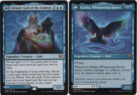 Alrund, God of the Cosmos | Hakka, Whispering Raven 040/285 Kaldheim Singles