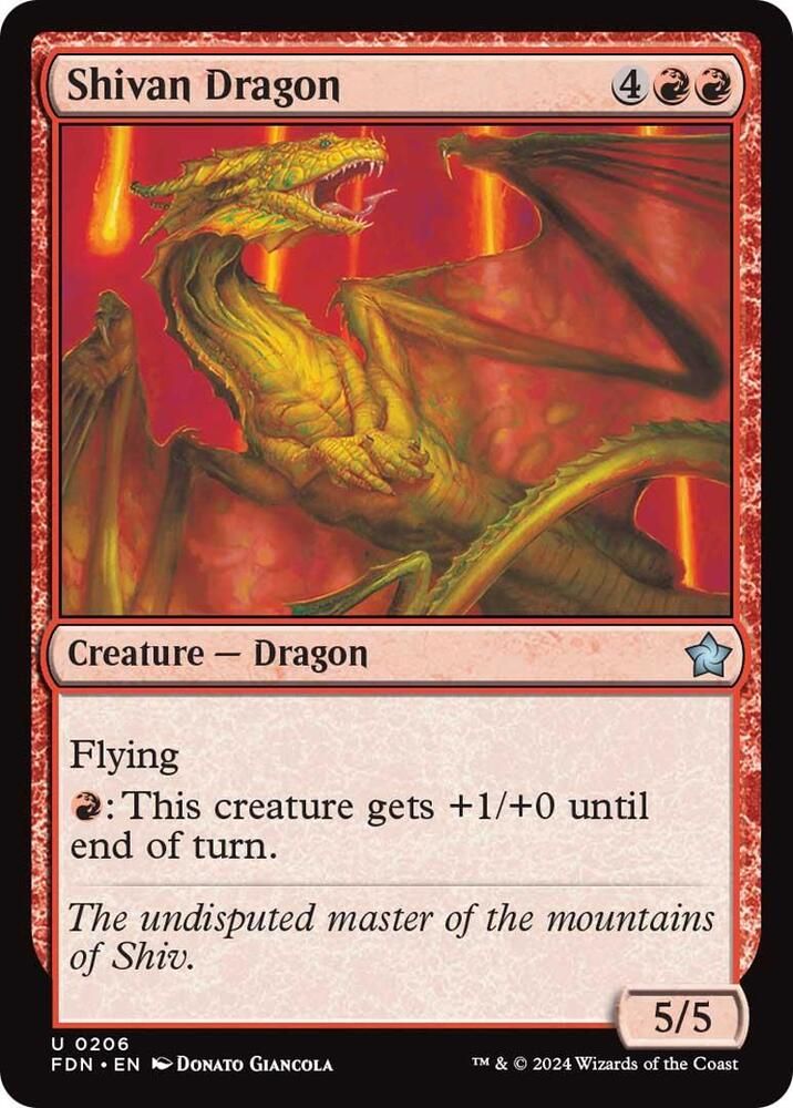 Shivan Dragon - Foundations (Foil) Foundations