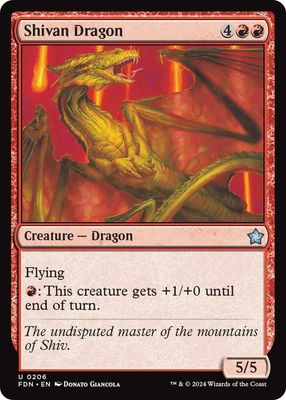 Shivan Dragon - Foundations (Foil) Foundations