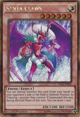 Santa Claws - PGL2-EN021 - Gold Secret Rare 1st Edition Premium Gold: Return of the Bling 1st Edition Singles
