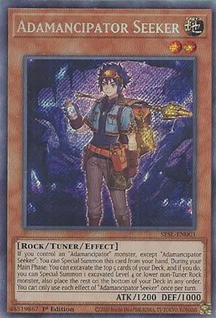 Adamancipator Seeker - SESL-EN001 - Secret Rare 1st Edition Secret Slayers Singles