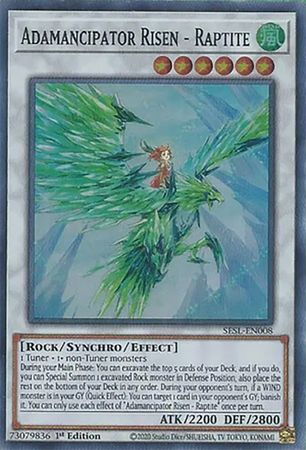 Adamancipator Risen - Raptite - SESL-EN008 - Super Rare 1st Edition Secret Slayers Singles