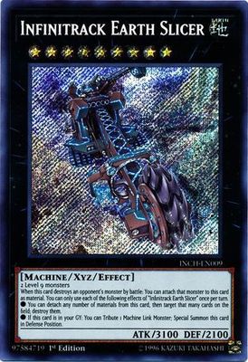 Infinitrack Earth Slicer - INCH-EN009 - Secret Rare 1st Edition The Infinity Chasers Singles