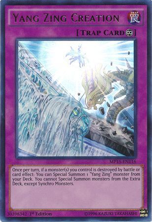Yang Zing Creation - MP15-EN116 - Ultra Rare 1st Edition Yu-Gi-Oh! 2015 Mega-Tins [MP15]