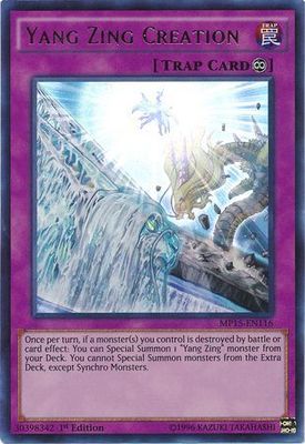 Yang Zing Creation - MP15-EN116 - Ultra Rare 1st Edition Yu-Gi-Oh! 2015 Mega-Tins [MP15]