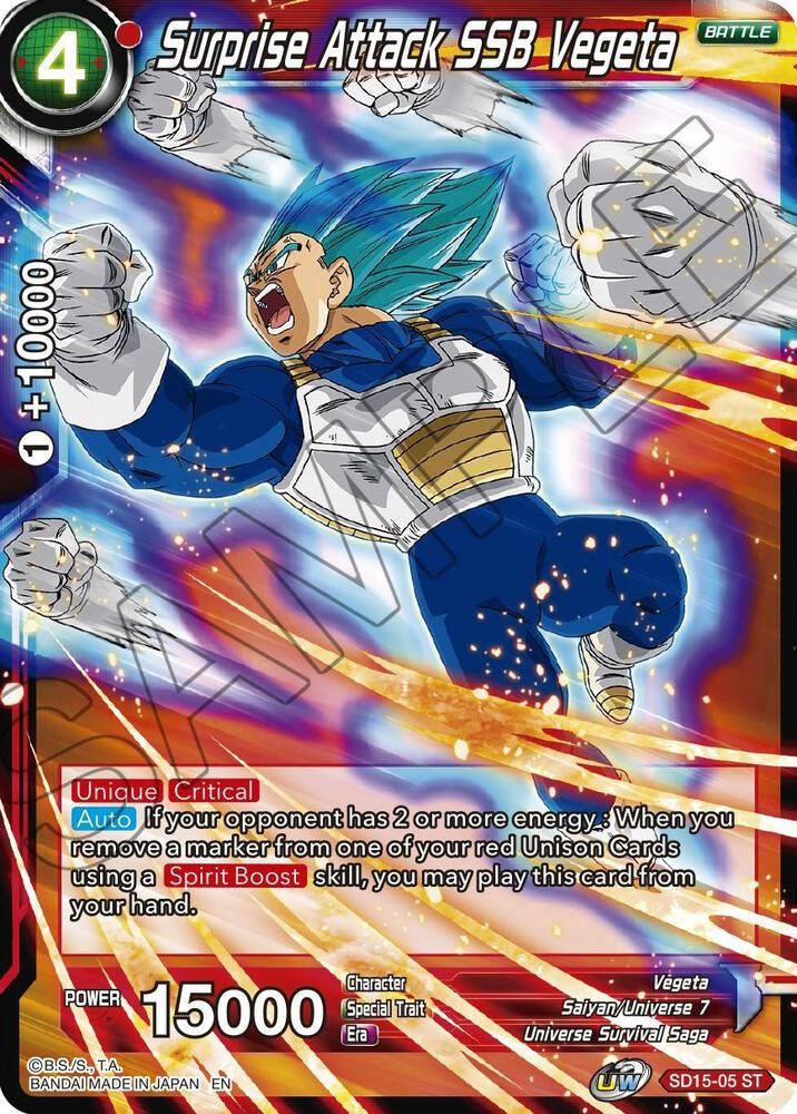 Surprise Attack SSB Vegeta - Cross Spirits (DBS-B14) Cross Spirits