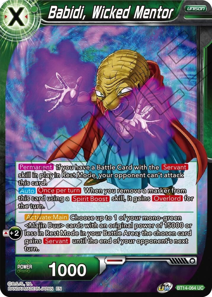 Babidi, Wicked Mentor - Cross Spirits (DBS-B14) Cross Spirits
