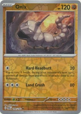 Onix - 090/182 - Common Reverse Holo Scarlet &amp; Violet: Paradox Rift Reverse Holo Singles