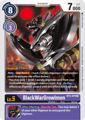GA BlackWarGrowlmon - Battle of Omni (BT05) Battle of Omni