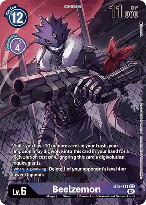 SH Beelzemon - BT2-111 (Alternate Art) - Starter Deck 14: Beelzemon Advanced Deck Set (ST-14) Starter Deck 14: Beelzemon Advanced Deck Set