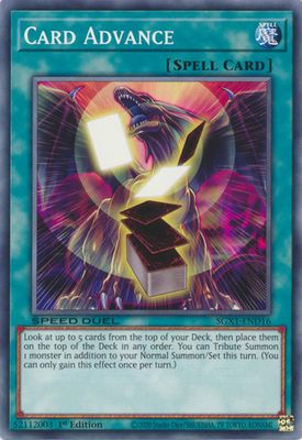 Card Advance - SGX1-END16 - Common 1st Edition Speed Duel GX Duel Academy Box Singles