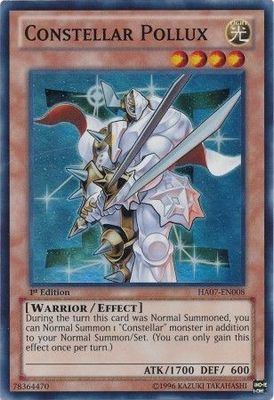 Constellar Pollux - HA07-EN008 - Super Rare 1st Edition Hidden Arsenal 7: Knight of Stars 1st Edition Singles