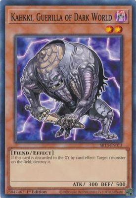 Kahkki, Guerilla of Dark World - SR13-EN013 - Common 1st Edition Structure Deck: Dark World [SR13] 1st Edition Singles (espanol)