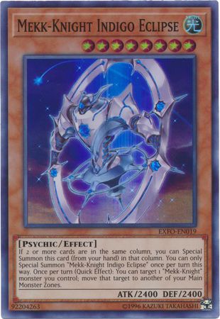 Mekk-Knight Indigo Eclipse - EXFO-EN019 - Super Rare Unlimited Extreme Force [EXFO] Unlimited Singles