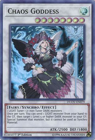 Chaos Goddess - DUOV-EN079 - Ultra Rare 1st Edition Duel Overload 1st Edition Singles (espanol)