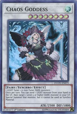 Chaos Goddess - DUOV-EN079 - Ultra Rare 1st Edition Duel Overload 1st Edition Singles (espanol)