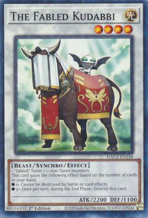 The Fabled Kudabbi - HAC1-EN148 - Duel Terminal Common Parallel 1st Edition Hidden Arsenal: Chapter 1 1st Edition Singles