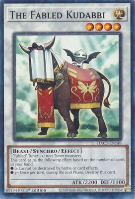 The Fabled Kudabbi - HAC1-EN148 - Duel Terminal Common Parallel 1st Edition Hidden Arsenal: Chapter 1 1st Edition Singles