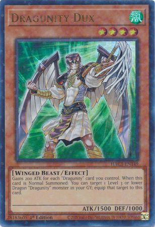 Dragunity Dux - HAC1-EN149 - Duel Terminal Ultra Rare Parallel 1st Edition Hidden Arsenal: Chapter 1 1st Edition Singles