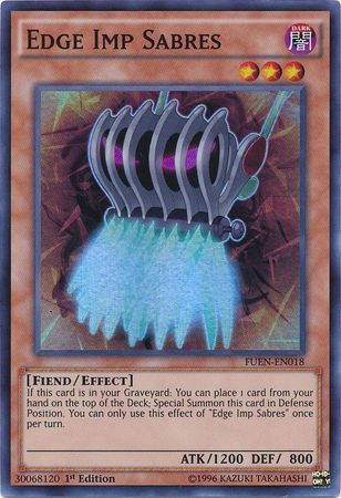 Edge Imp Sabres - FUEN-EN018 - Super Rare 1st Edition Fusion Enforcers 1st Edition Singles