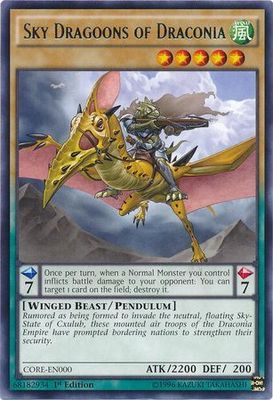 Sky Dragoons of Draconia - CORE-EN000 - Rare 1st Edition Clash of Rebellions 1st Edition Singles (espanol)