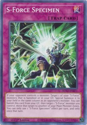 S-Force Specimen - BLVO-EN071 - Common 1st Edition Blazing Vortex 1st Edition Singles (espanol)