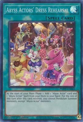 Abyss Actors&#39; Dress Rehearsal - PHHY-EN063 - Super Rare 1st Edition Photon Hypernova 1st Edition Singles (espanol)