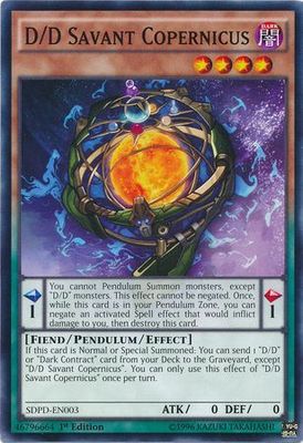 D/D Savant Copernicus - SDPD-EN003 - Common 1st Edition Structure Deck: Pendulum Domination Singles