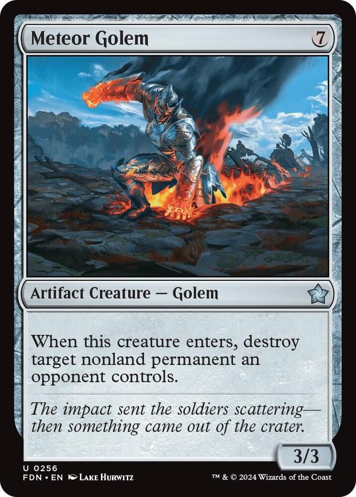 Meteor Golem - Foundations (Foil) Foundations