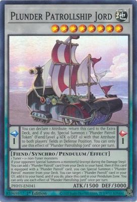 Plunder Patrollship Jord - PHHY-EN041 - Super Rare 1st Edition Photon Hypernova 1st Edition Singles