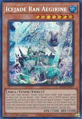 SH Icejade Ran Aegirine - MP24-EN077 - Prismatic Secret Rare 1st Edition Mega Tin 2024 Dueling Mirrors Singles