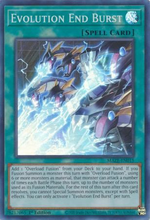 Evolution End Burst - MAZE-EN015 - Super Rare 1st Edition Maze of Memories 1st Edition Singles
