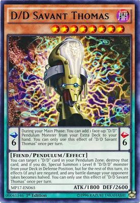 D/D Savant Thomas - MP17-EN065 - Rare 1st Edition 2017 Mega-Tins 1st Edition Singles