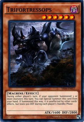 Trifortressops - SR04-EN017 - Common Unlimited Structure Deck: Dinosmasher&#39;s Fury Unlimited Singles (espanol)
