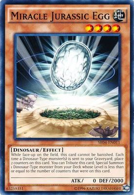 Miracle Jurassic Egg - SR04-EN011 - Common Unlimited Structure Deck: Dinosmasher&#39;s Fury Unlimited Singles (espanol)