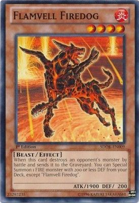 Flamvell Firedog - SDOK-EN009 - Common 1st Edition Structure Deck: Onslaught of the Fire Kings [SDOK]