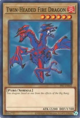 Twin-Headed Fire Dragon - PSV-EN042 - Common Unlimited (25th Reprint) Pharaoh&#39;s Servant 25th Anniversary Singles